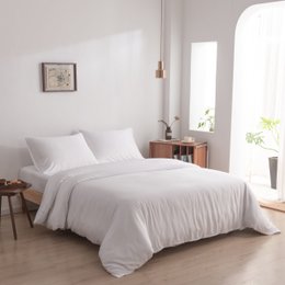 White Bamboo Bedding Set 1-person - 400TC Tanboocel - Coco White