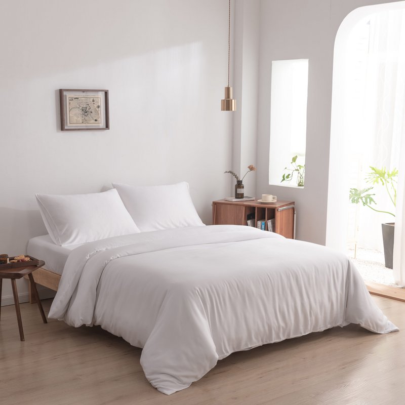 White Bamboo Bedding Set 1-person - 400TC Tanboocel - Coco White