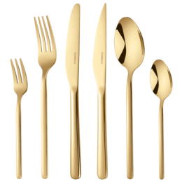 Besteckset Amor - 6 Personen / Gold 18,0 Edelstahl