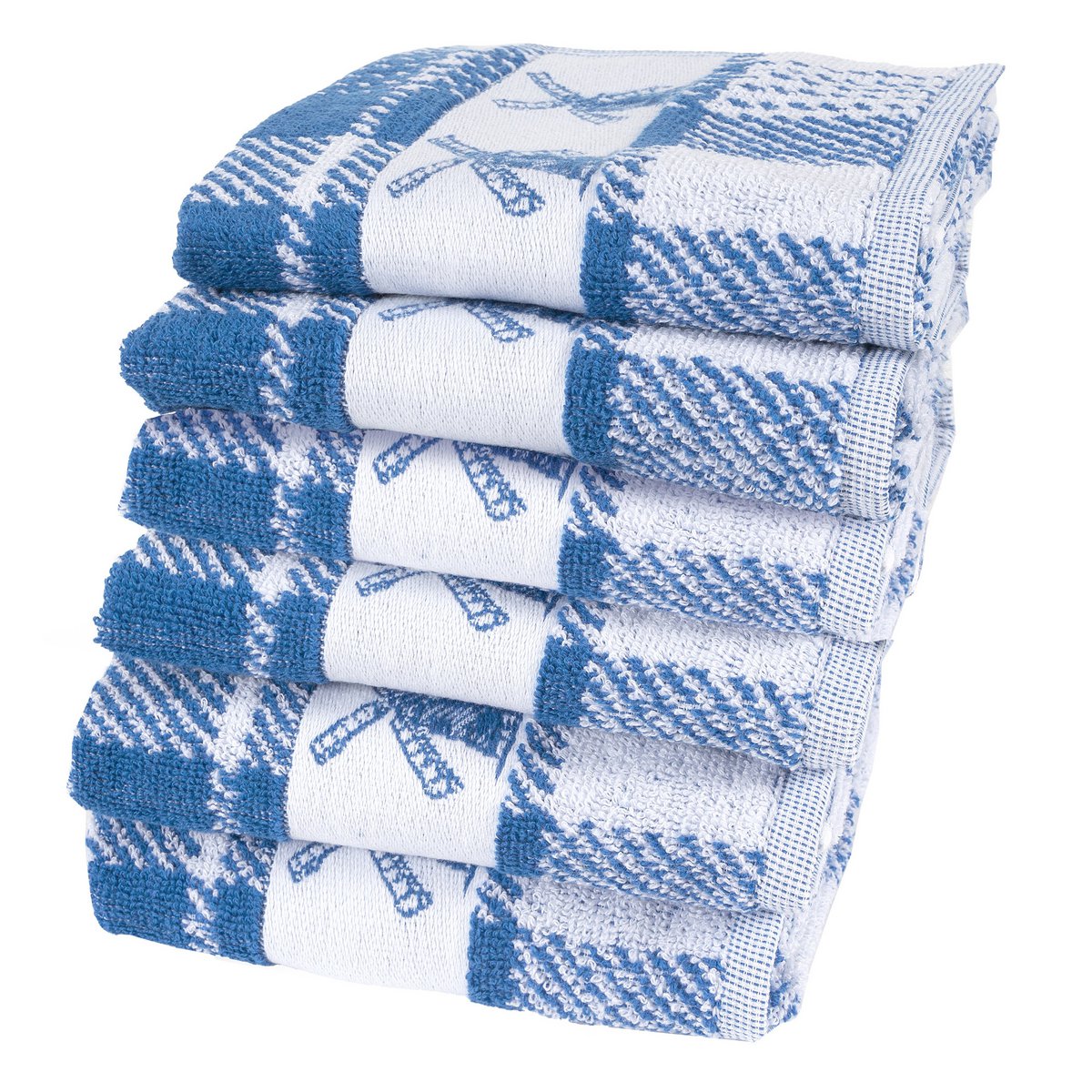 100% Baumwolle Küchentextilien-Set 6-teilig Mill Blue