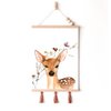 Hirsch-Poster, Hirsch-Druck, süßer Hirsch-Druck, Waldtiere-Kindergarten-Druck, Blumen-Kindergarten-Druck, Wildblumen-Druck, Mädchen-Kinderzimmer-Poster, Mädchenzimmer-Poster