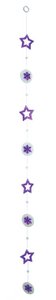 Shell necklace 100 cm, "stars" purple