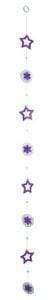 Shell necklace 100 cm, "stars" purple