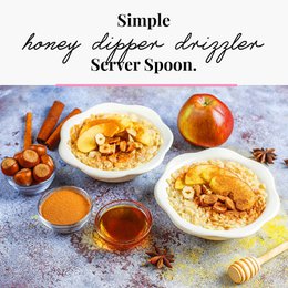 Set of 4 Wooden Honey Spoons - Honey Dipper 15 cm
