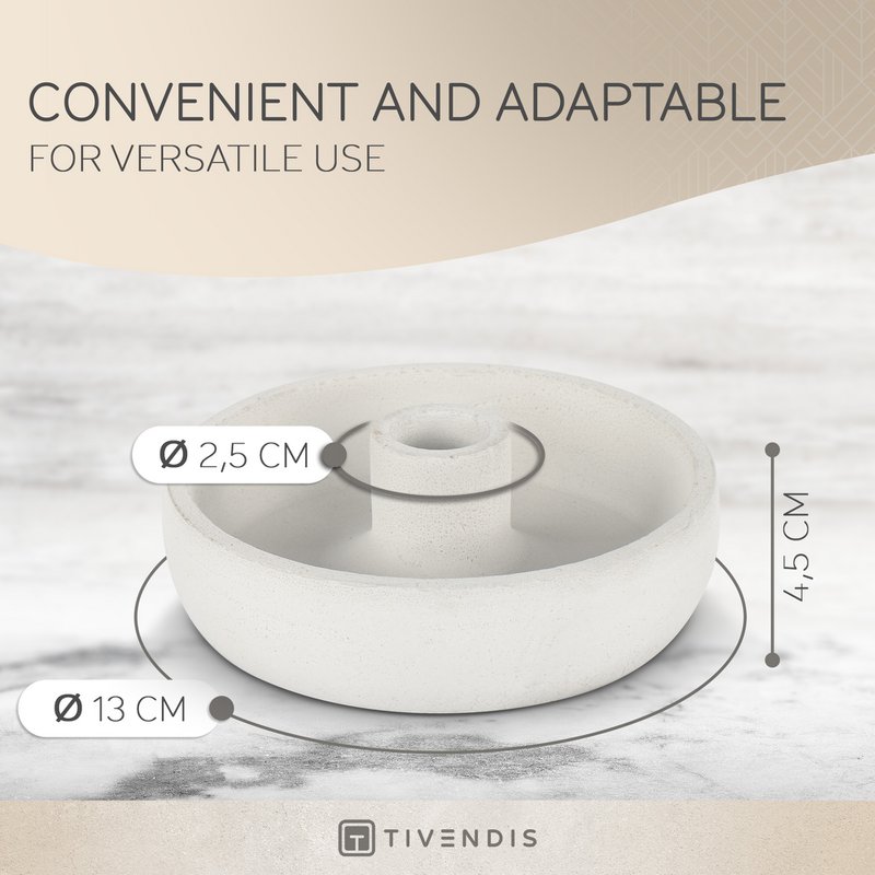 Ronda candle holder made of concrete - stylish and durable Modern design | Perfect for any ambience
