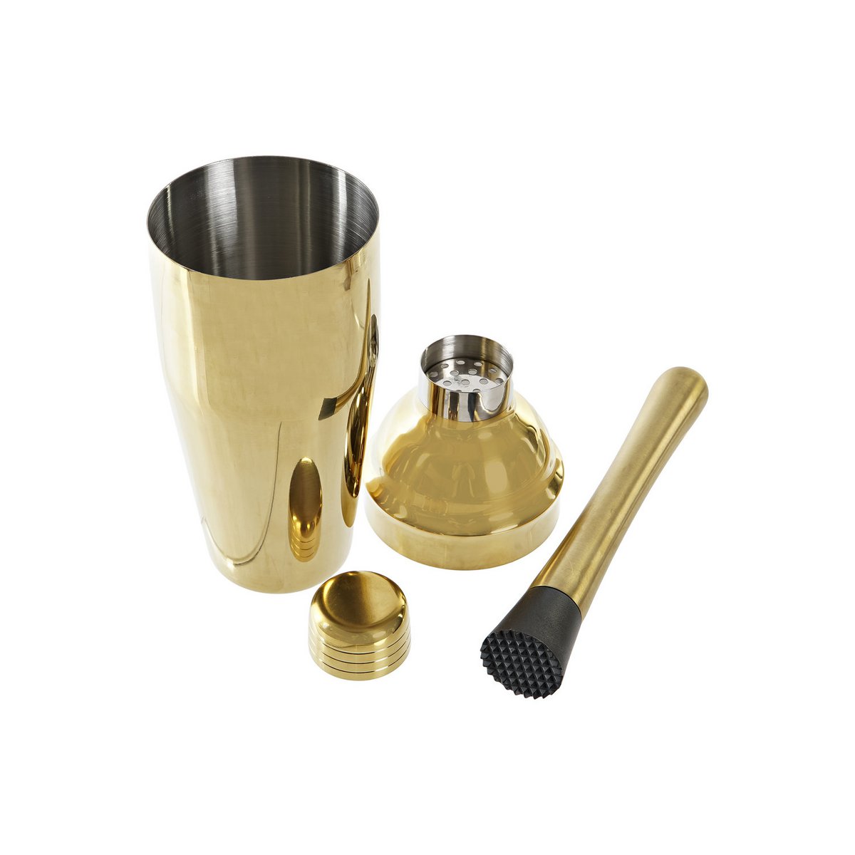 COCTEL SÆT 9 BAMBU INOX 9X9X25 750ML DORADO RC199421