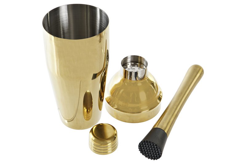 COCTEL SÆT 9 BAMBU INOX 9X9X25 750ML DORADO RC199421
