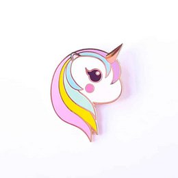 Pin Unicorn regnbue pastel