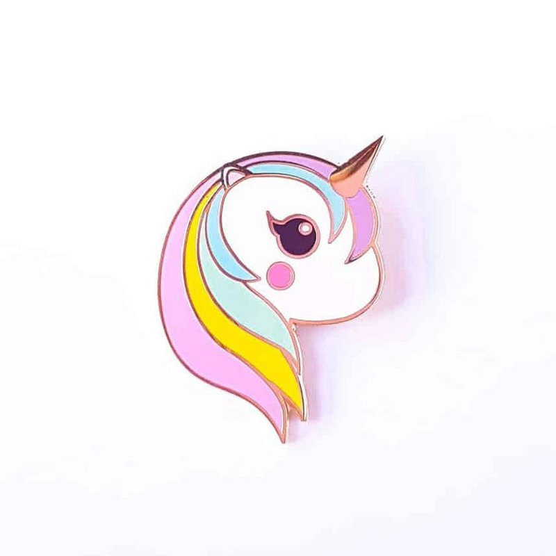 Pin Unicorn regnbue pastel