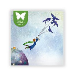 La tarjeta de felicitación del príncipe volador con sorpresa
