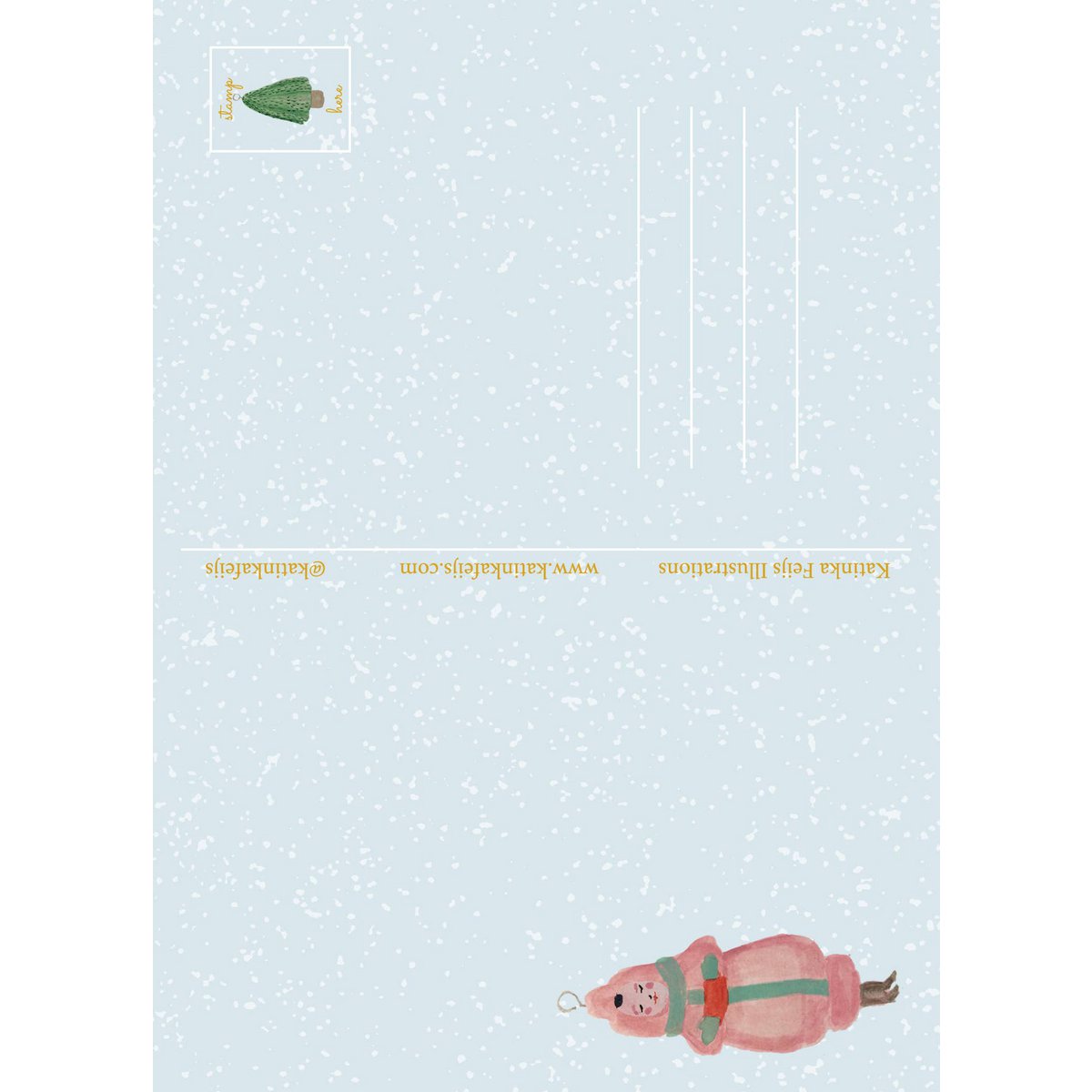 Cartolina con piccoli ornamenti (ecologica)