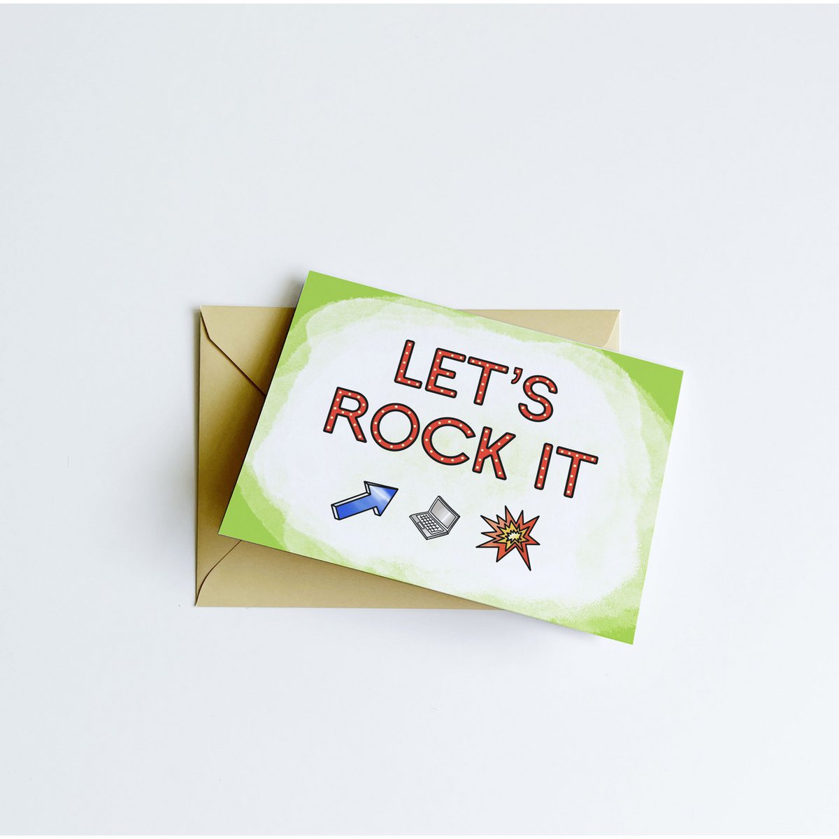 Motivational card - Lets rock it!