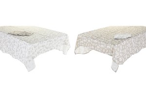 TABLECLOTH SET 5 COTTON 150X150X0,5 160 2 ASSORTED. PC200293