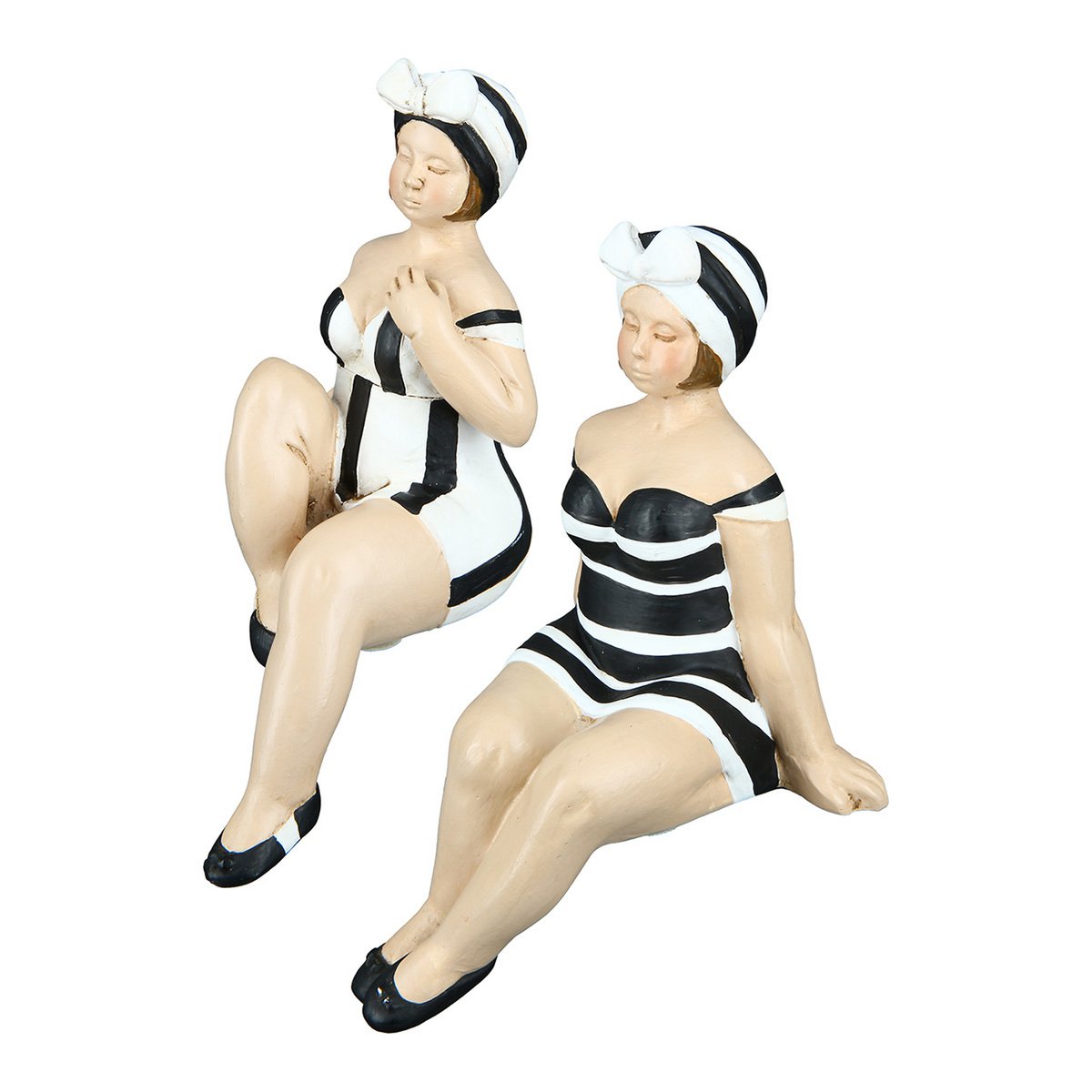 Poly Figur "Becky" schwarz/weiß VE 6 so