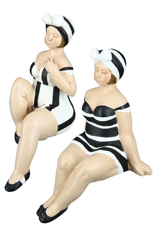 Poly Figur "Becky" schwarz/weiß VE 6 so