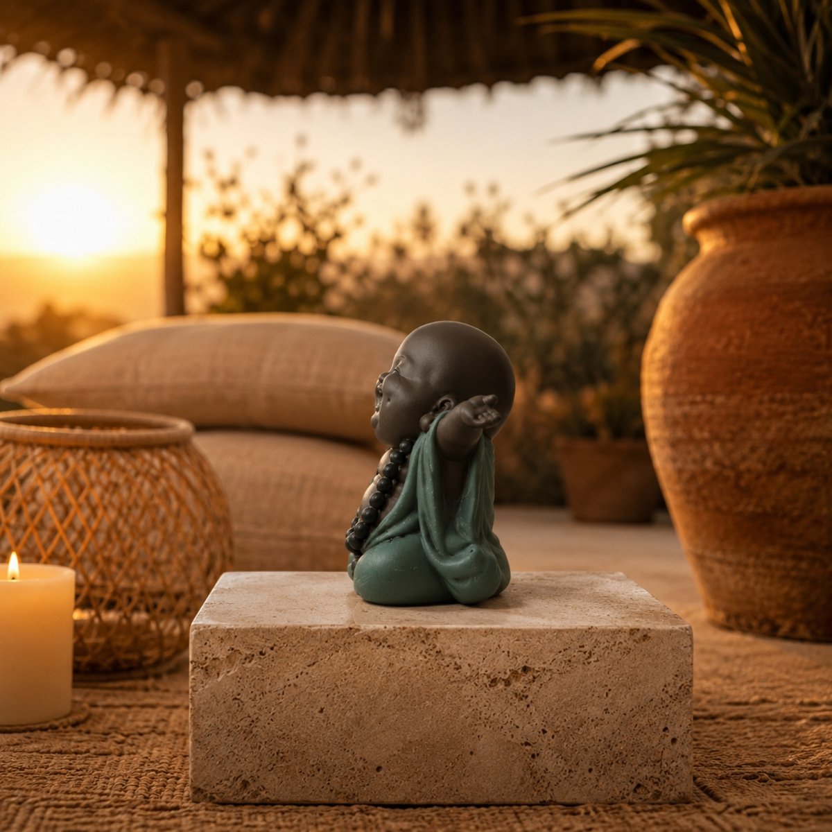 Welkom Boeddha Welcome - Happiness Porte - Zen en Feng Shui Decoration - om een ​​ontspannende en spirituele sfeer te creëren - Geschenkidee