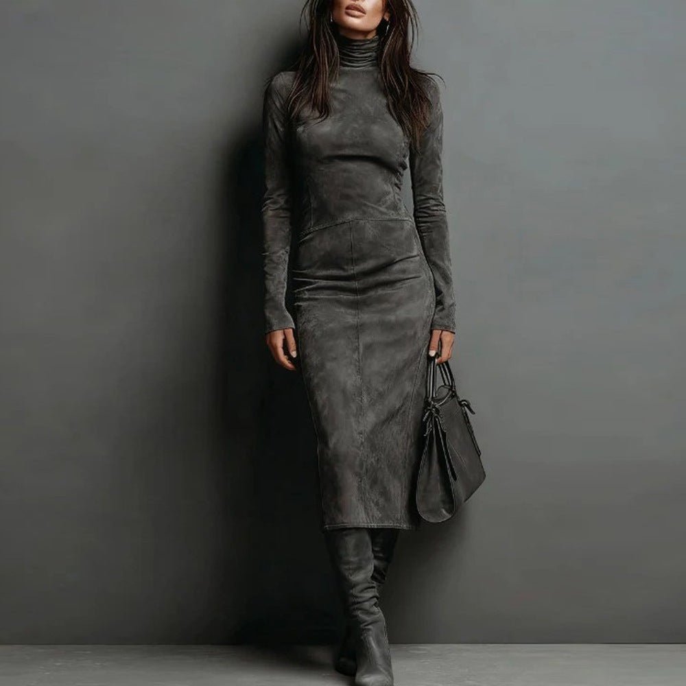 Coltrui met lange mouwen Jurk Mode Sexy nauwsluitende Bodycon Lange jurken Dameskleding