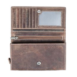 Large Buffalo Leather Wallet with Flap - 3 Colours - Arrigo