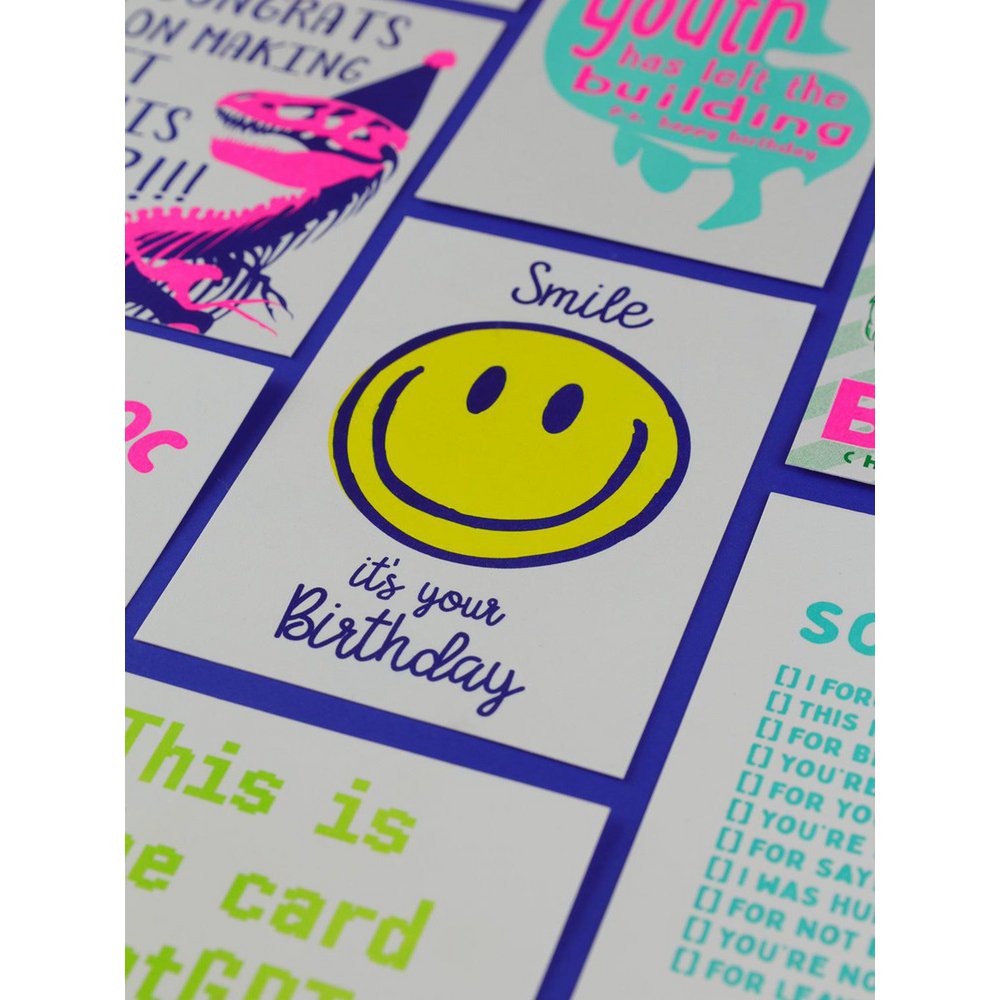 Riso print Sonríe es tu cumpleaños