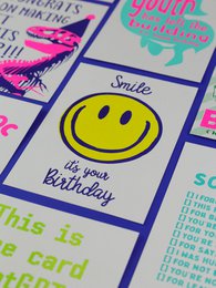 Riso print Sonríe es tu cumpleaños