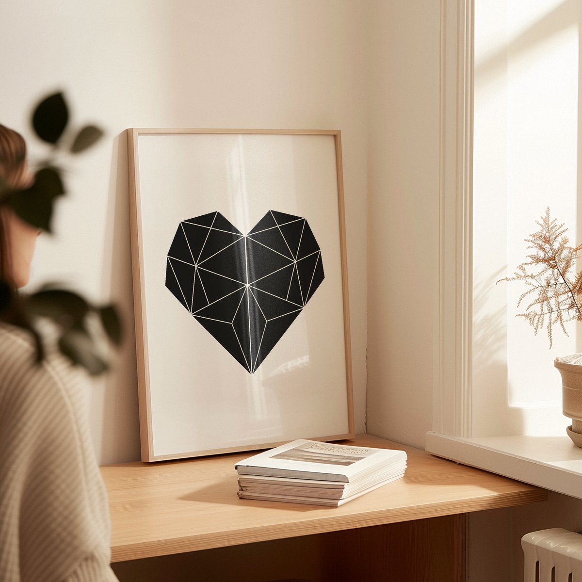 Poster: Geometrisches Herz
