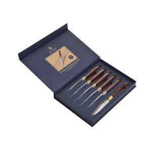 Box of 6 table knives Rosewood handle