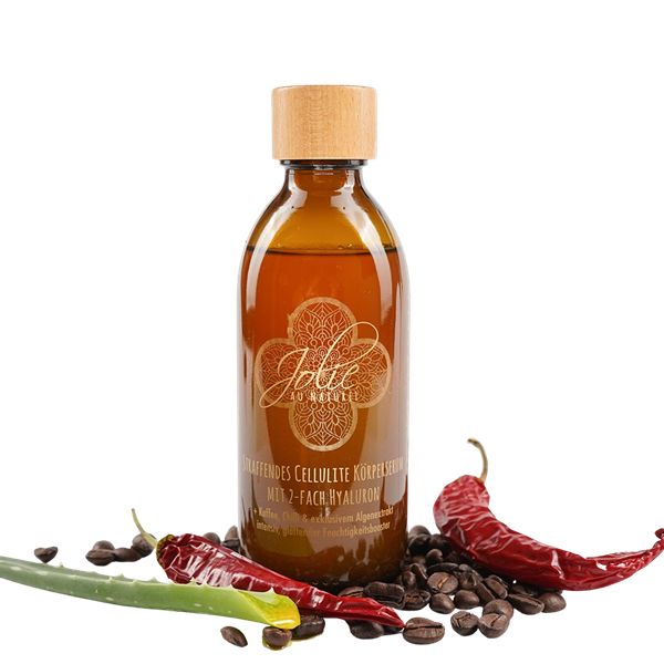 Firming hyaluronic body serum against cellulite💚 with coffee chili, aloe vera & algae