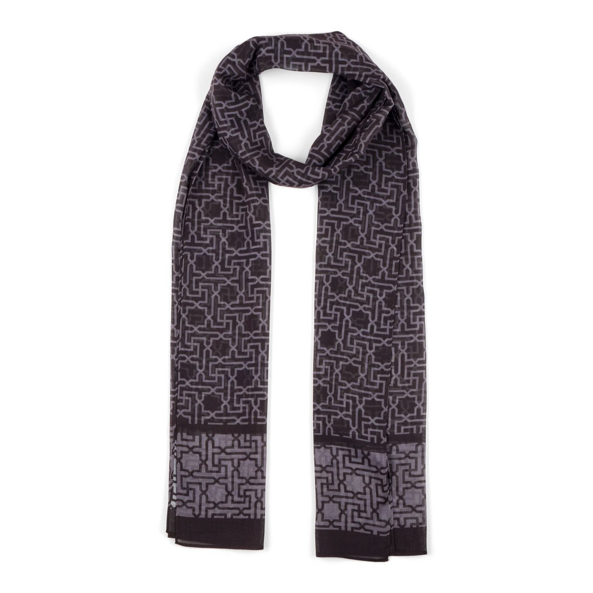 Black and Gray Scarf Rawda v1
