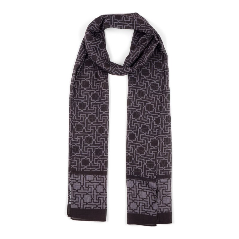 Black and Gray Scarf Rawda v1