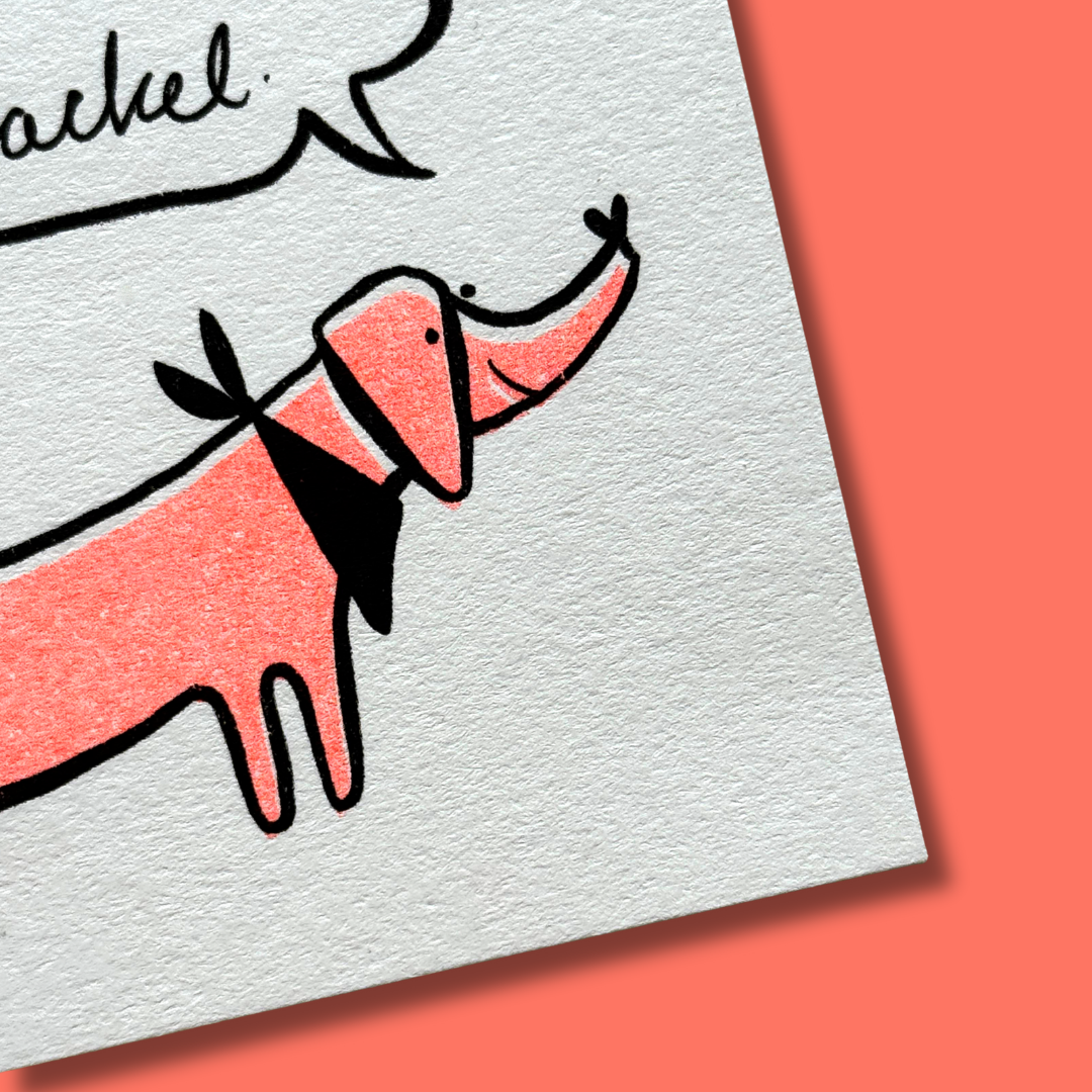 Postal "Lo principal es Dachshund" | Tarjeta para amantes de Dackel: adentro