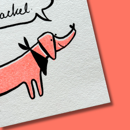 Postkort "Den vigtigste ting er Dachshund" | Kort til dackel -elskere: inde