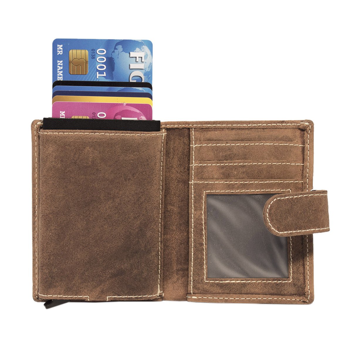 Kartenetui Leder - Cardprotector - Miniwallet - Mini Wallet - In 3 Farben - Kreditkartenetui