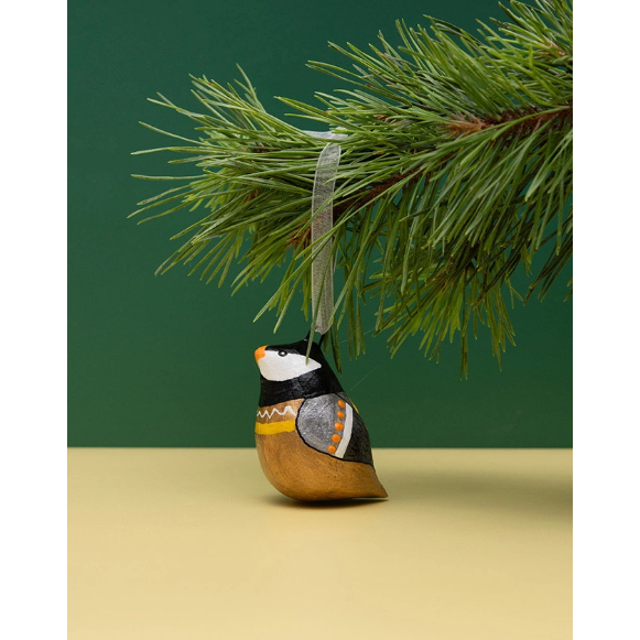 Håndlavet papmache Vinterfugl: Spurv