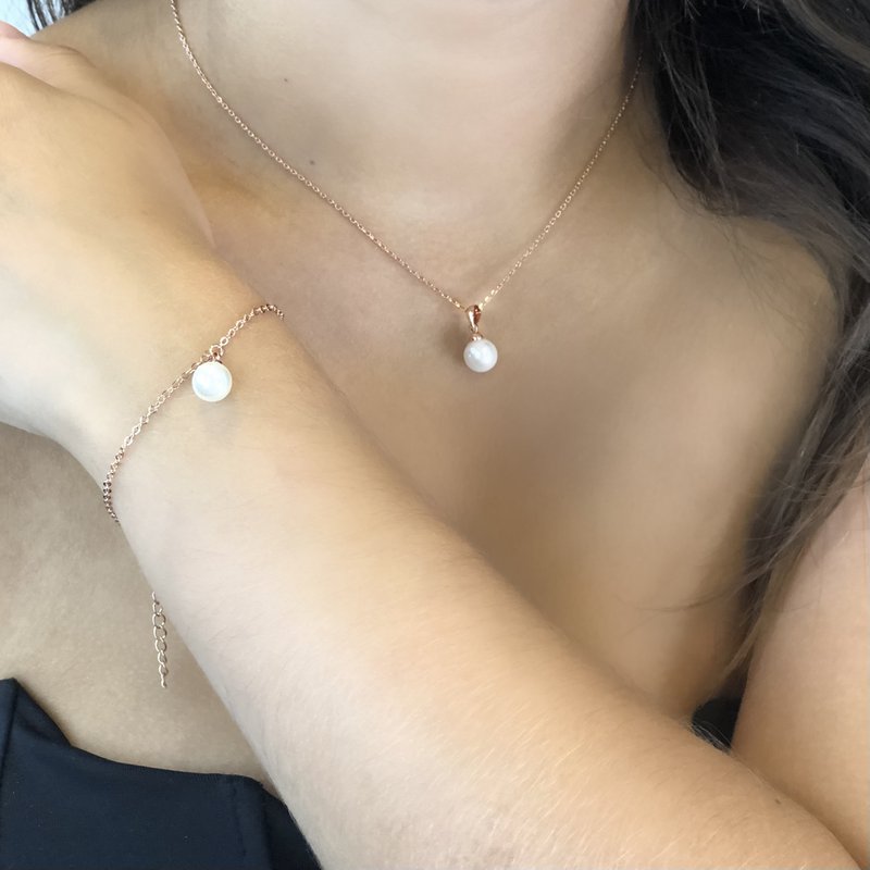 Set di perle di cristallo della luna piena - Oro rosa e cristallo