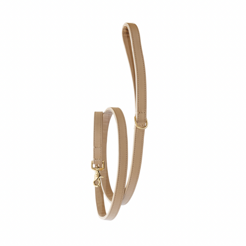 Hundesnor med messing finish - Klassisk - Sand / Taupe