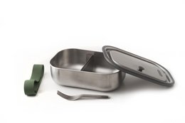 BLACK + BLUM Lunch Box 3 in 1 - Stainless steel | Waterproof | 1L | Olive