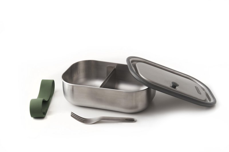 BLACK + BLUM Lunch Box 3 in 1 - Stainless steel | Waterproof | 1L | Olive