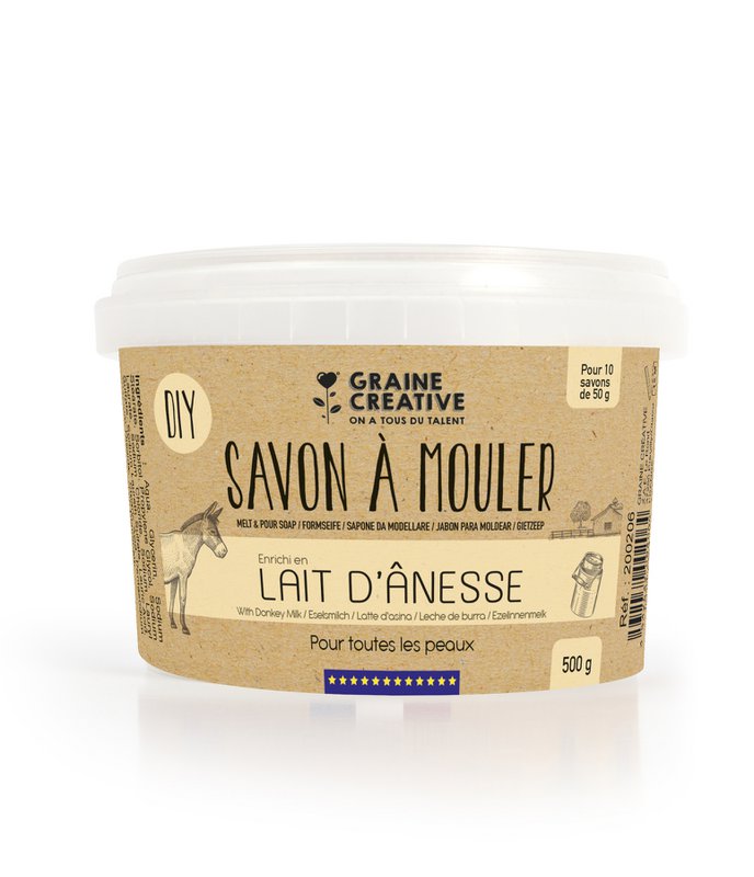 DIY - BASIS VOOR HET MAKEN VAN VASTE ZEEP - VROUWELIJKE EZELMELK - POT 500GR