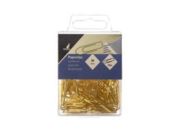 Clips Kangaro 26 mm angular caja de plástico 125 piezas latón