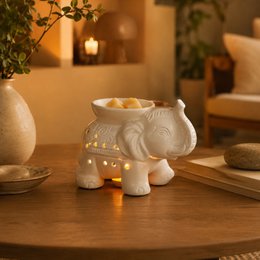 Ceramy series perfume burner - White Tandor - Scented Atmosphere - Fashionable handcrafted object - Easy aromatherapy