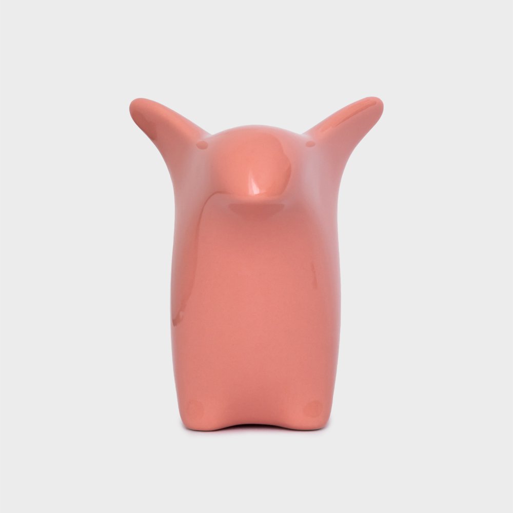 Pinkuin | Figura decorativa de porcelana salmón rosa