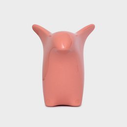 Pinkuin | Porcelæns dekorativ figur lakse lyserød