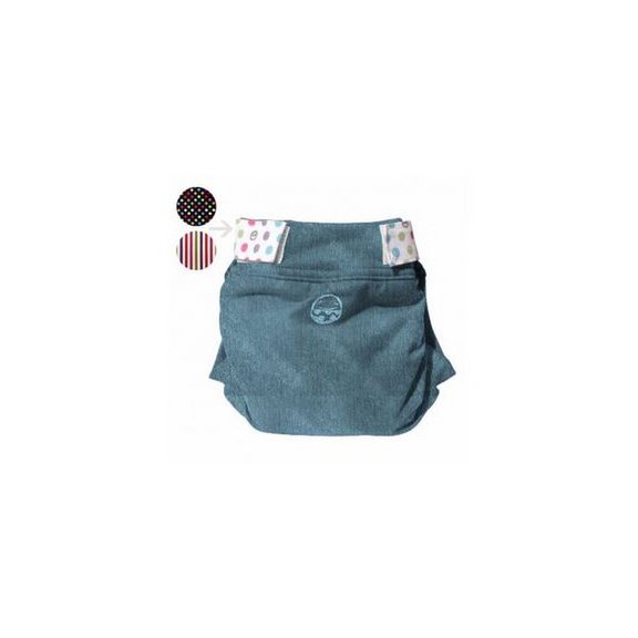 Hybrydowa pieluszka materiałowa Petit Pea *seria specjalna JEAN* (tylko majtki), rozmiar M (5-11 kg)