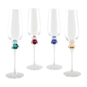 Flutes met 4 -gekleurde diamantvoet - veel van 4
