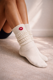 COZY KISS | 2er Set | off-white & grey melange