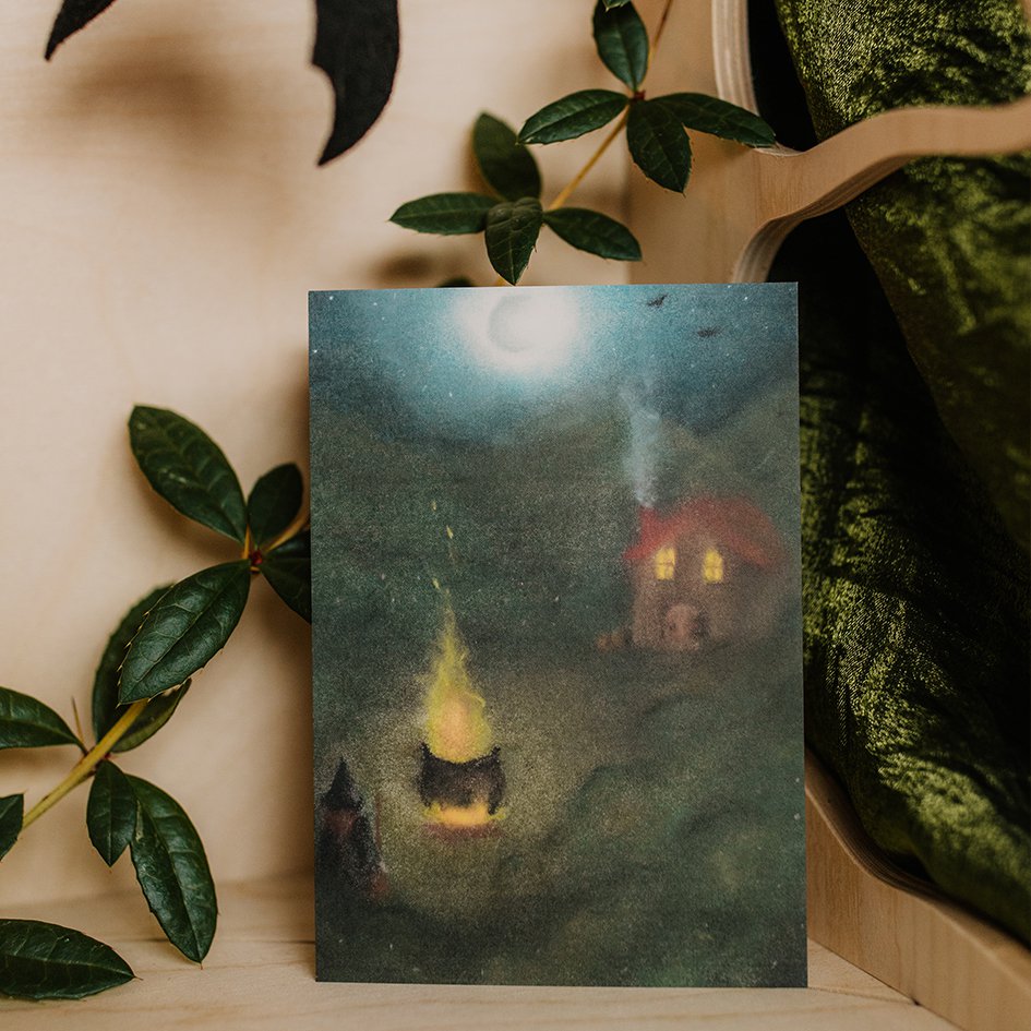 Carte Waldorf « Sorcière » de conte de fées