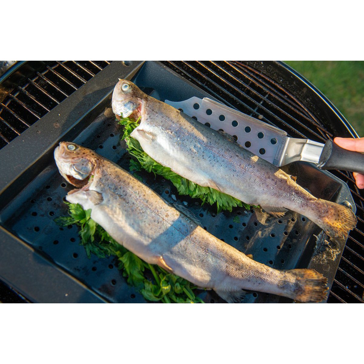 Set of 3 FM Professional Barbecue enameled steel baking dishes