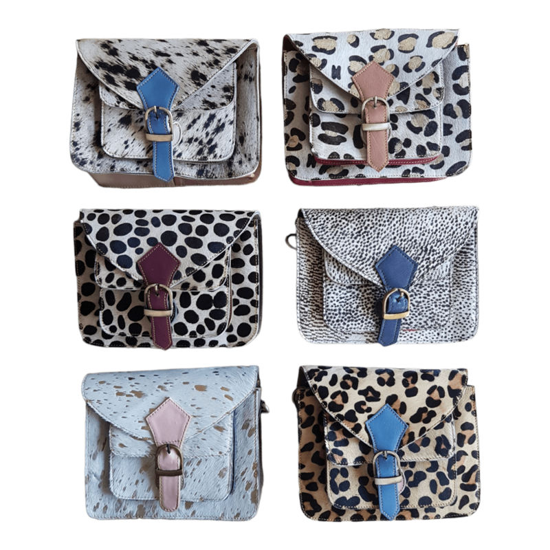 Leather animal print bag Ivy