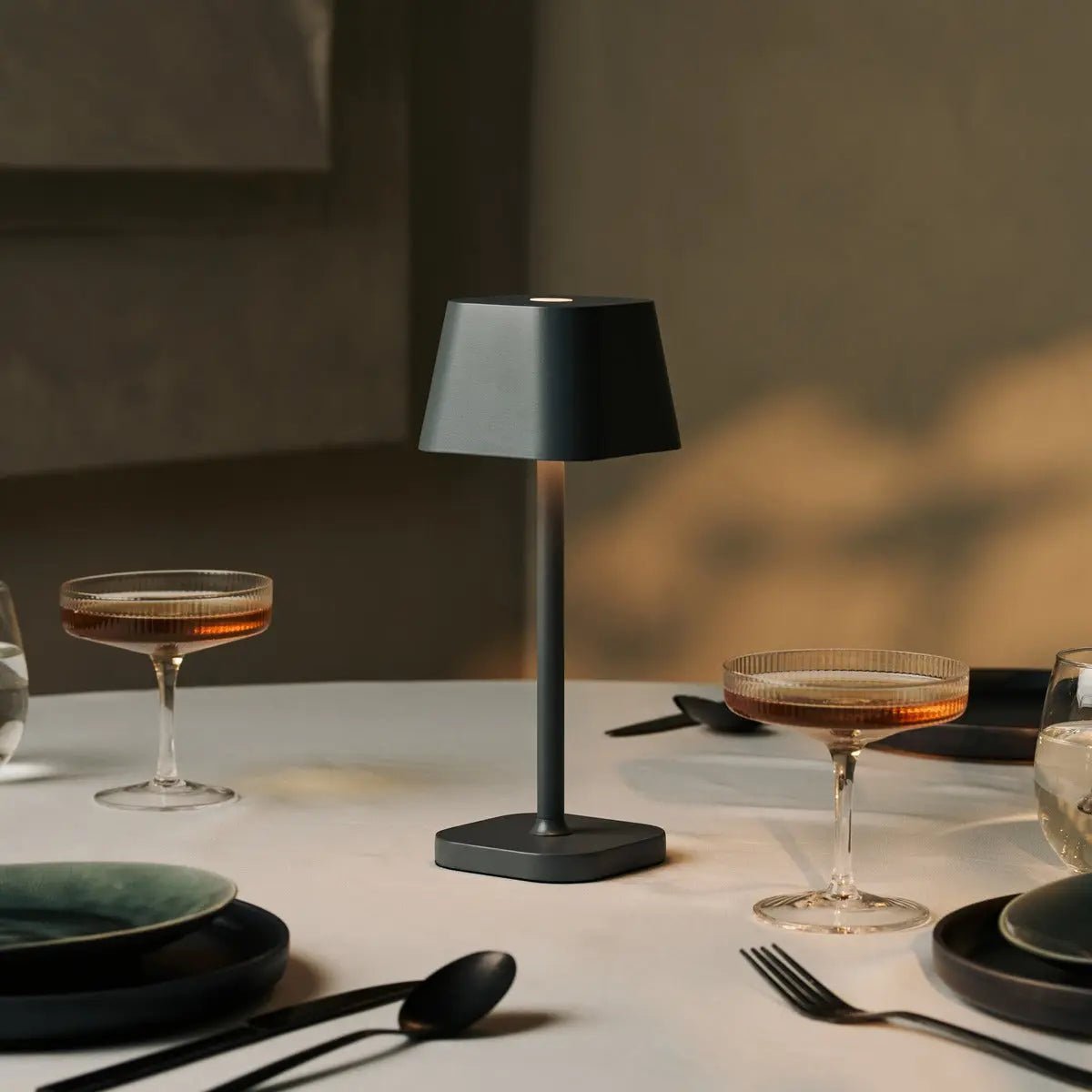 Ava Stone Grey Rechargeable Table Lamp
