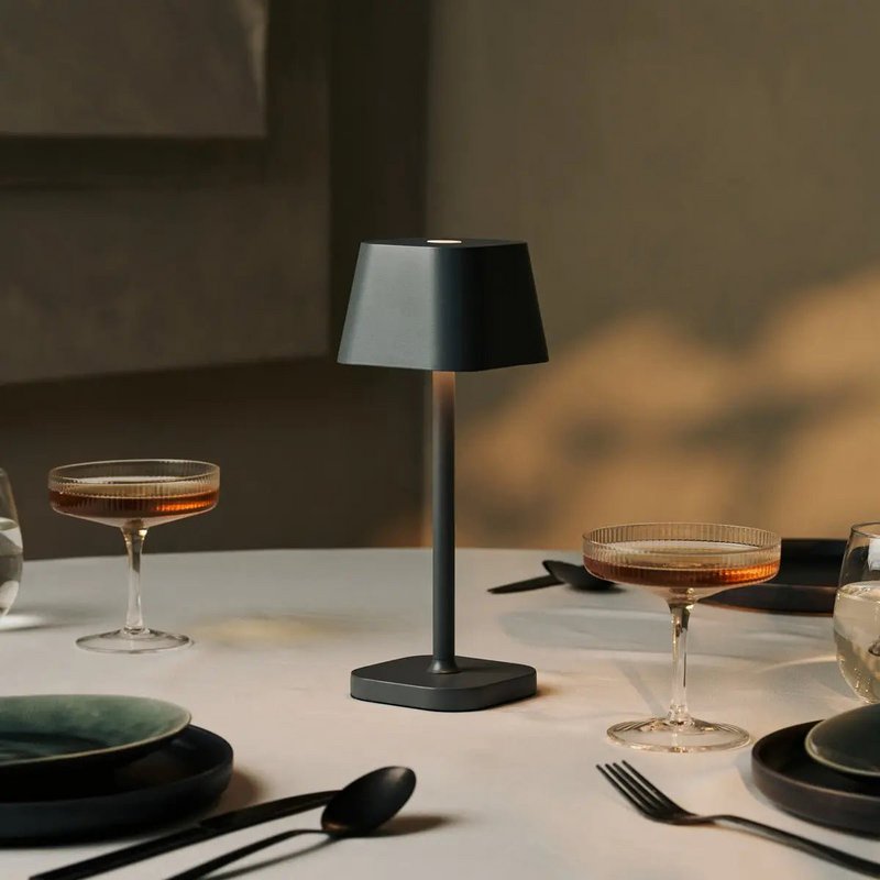 Ava Stone Grey Rechargeable Table Lamp